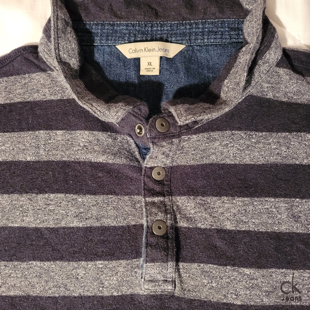 Calvin klein stripped polo shirt